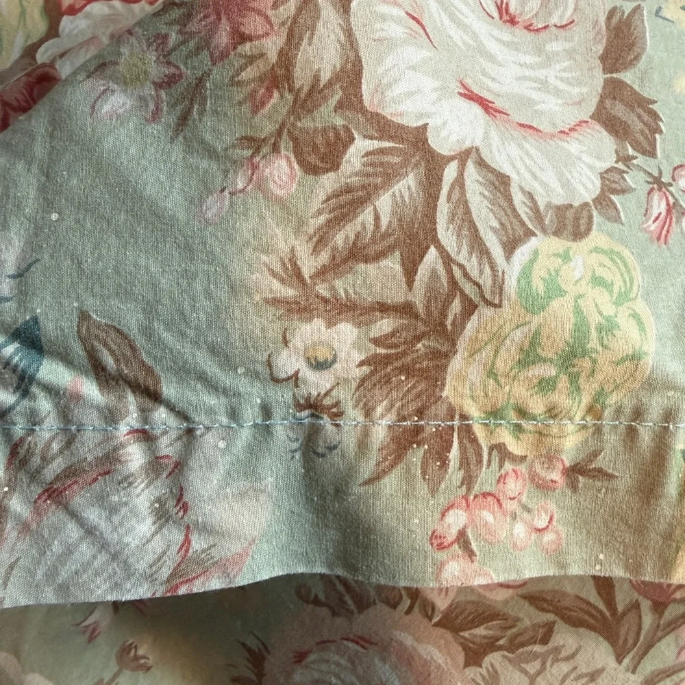 Vintage Ralph Lauren Charlotte Sage Green Cottagecore Floral Duvet Comforter